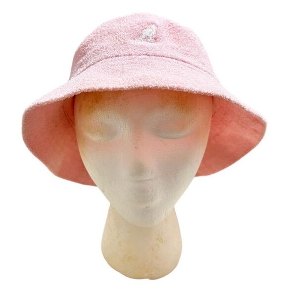 Kangol Pink Terry Cloth Bucket Hat Bermuda Lahinch - Picture 2 of 12